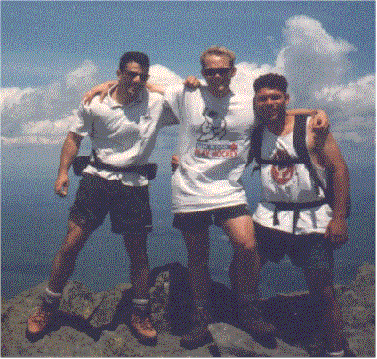 My friends and I at the top of Mt Adams